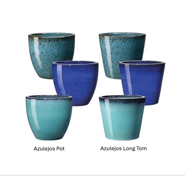 Azulejos Dark Turquoise Pot